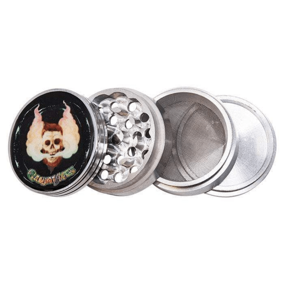 Ganja Vibes Aluminum 56mm Grinder 4pc Steinbach Vape SuperStore and Bong Shop Manitoba Canada