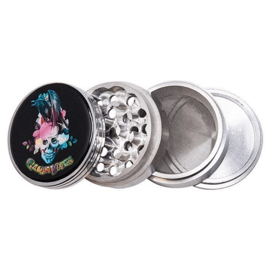 Ganja Vibes Aluminum 56mm Grinder 4pc Steinbach Vape SuperStore and Bong Shop Manitoba Canada