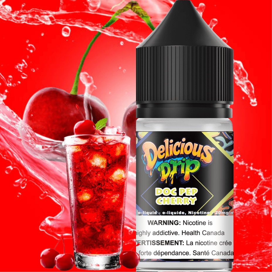 Gcore Delicious Drip Salt-Doc Pep Cherry 30ml / 20mg Steinbach Vape SuperStore and Bong Shop Manitoba Canada