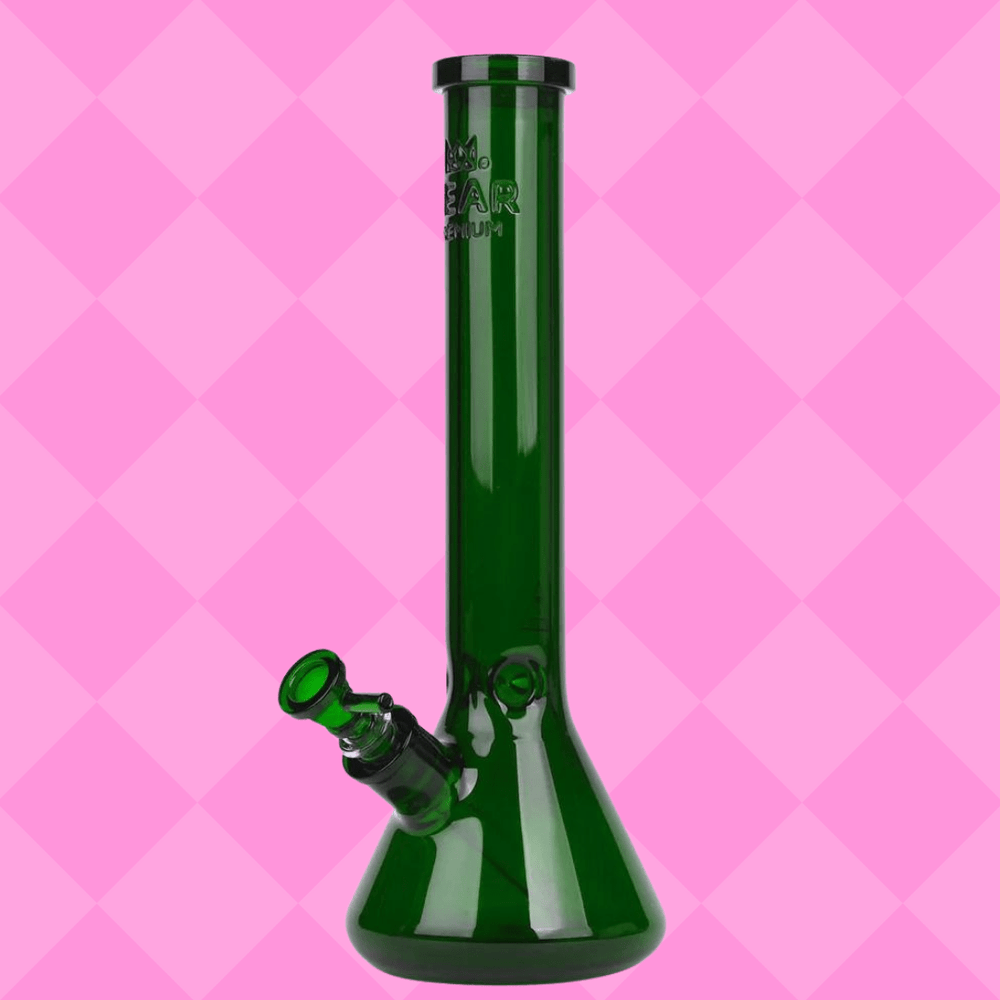 Gear Premium 7mm Beaker Bong 15" 15" / Green Steinbach Vape SuperStore and Bong Shop Manitoba Canada