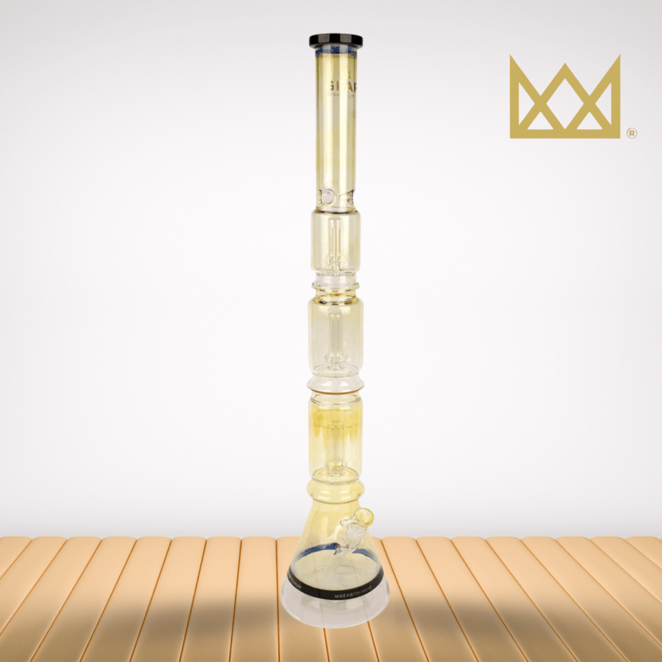Gear Premium 7mm triple Bell Perc Tuxedo Sultan Beaker Bong 32" Steinbach Vape SuperStore and Bong Shop Manitoba Canada