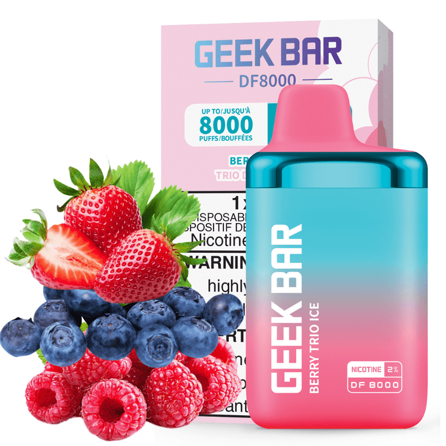 Geek Bar DF8000 Disposable Vape-Berry Trio Ice 8000 Puffs / 20mg Steinbach Vape SuperStore and Bong Shop Manitoba Canada