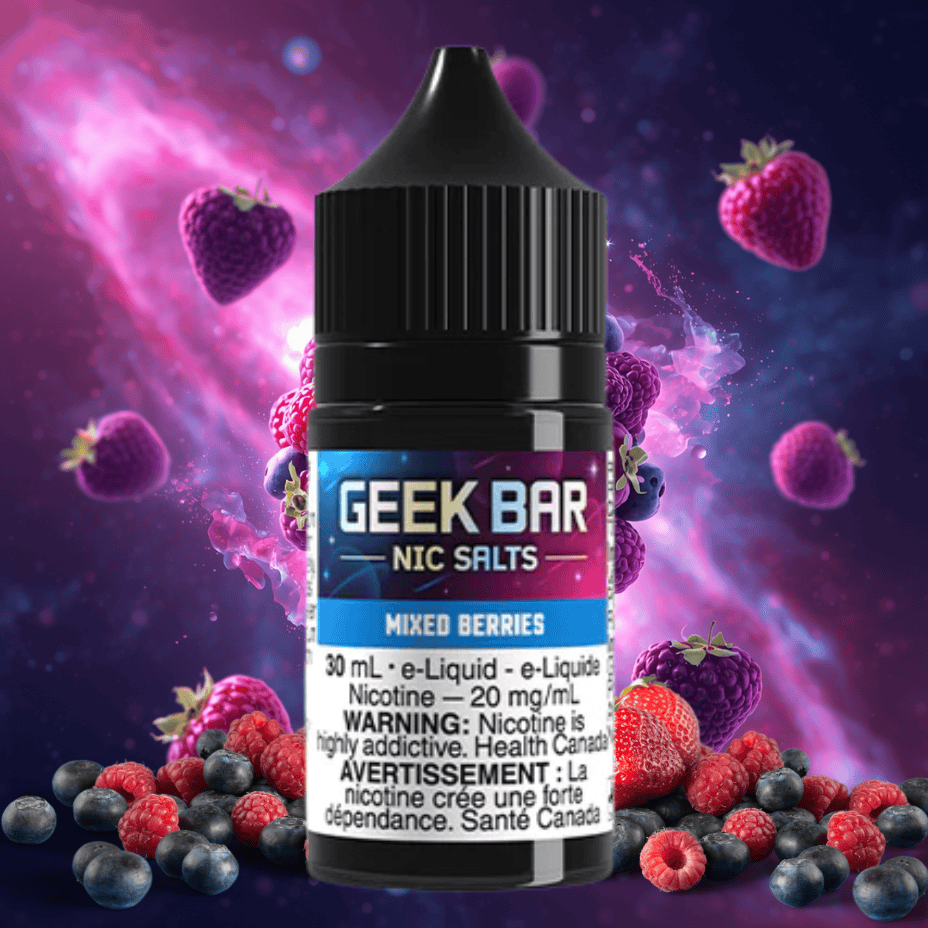 Geek Bar Nic Salt-Mixed Berries 20mg / 30ml Steinbach Vape SuperStore and Bong Shop Manitoba Canada