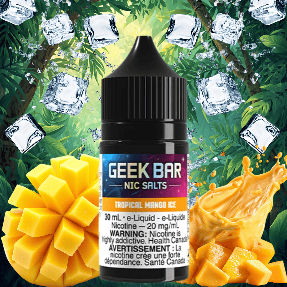 Geek Bar Nic Salt-Tropical Mango Ice 20mg / 30ml Steinbach Vape SuperStore and Bong Shop Manitoba Canada