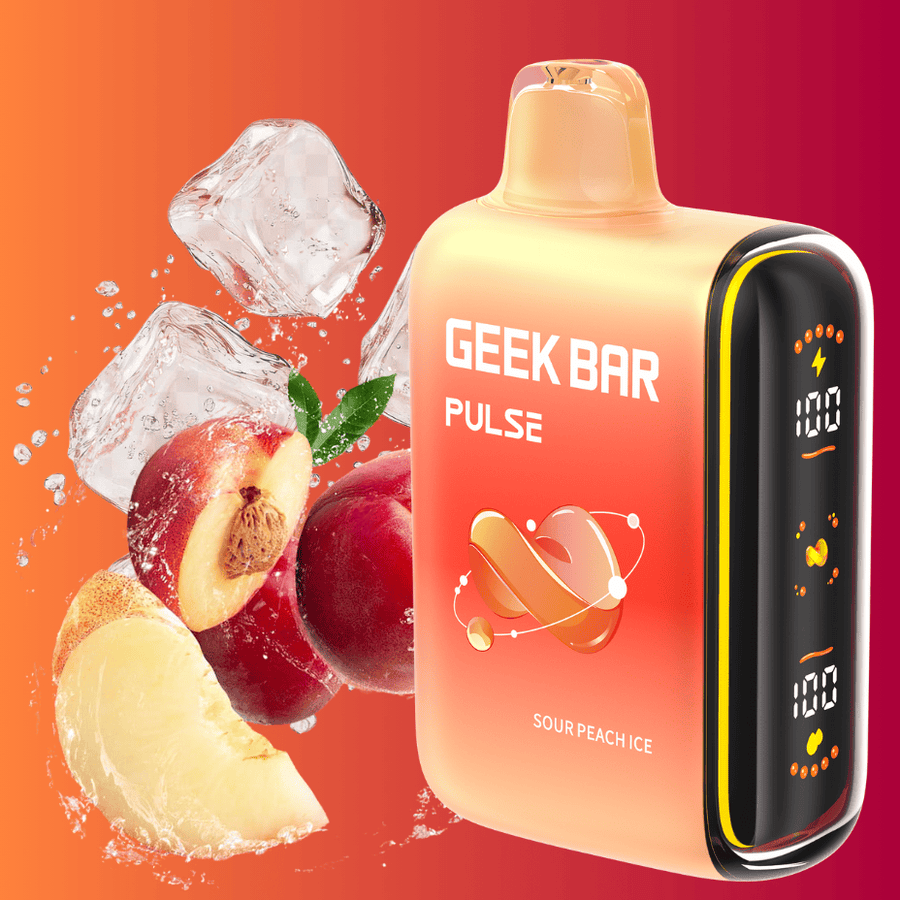 Geek Bar Pulse 9000 Disposable Vape - Sour Peach Ice 9000 Puffs / 20mg Steinbach Vape SuperStore and Bong Shop Manitoba Canada