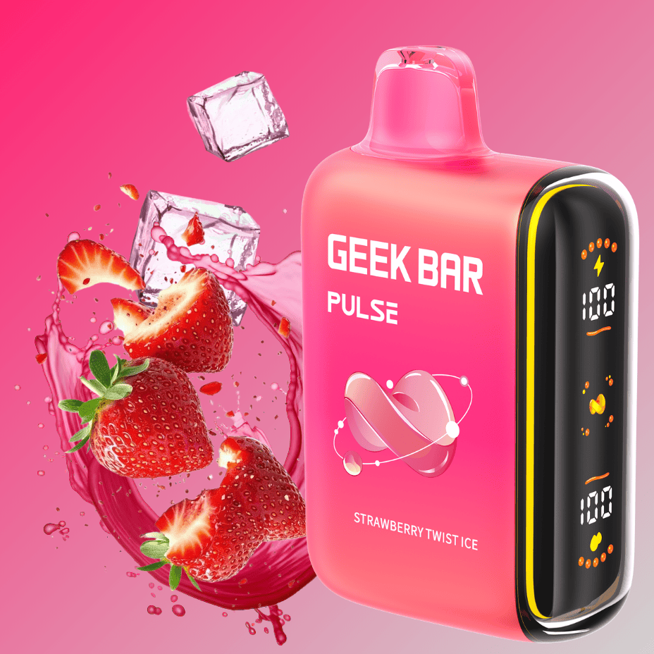 Geek Bar Pulse 9000 Disposable Vape - Strawberry Twist Ice 9000 Puffs / 20mg Steinbach Vape SuperStore and Bong Shop Manitoba Canada