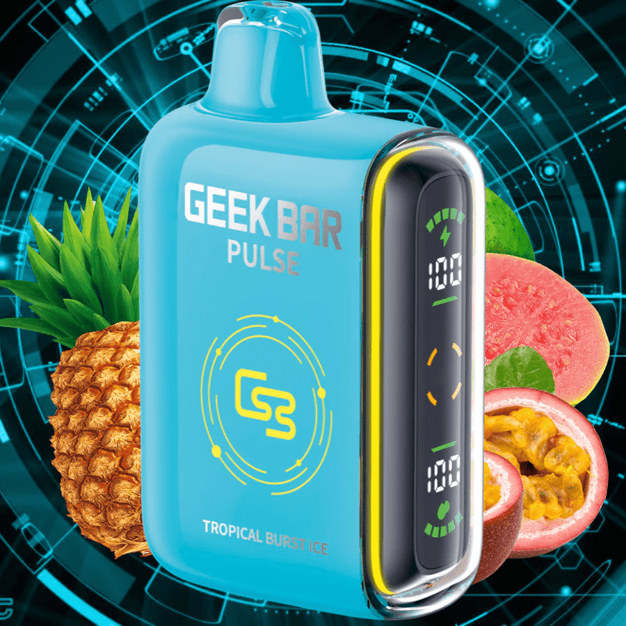 Geek Bar Pulse 9000 Disposable Vape - Tropical Burst Ice Steinbach Vape SuperStore and Bong Shop Manitoba Canada