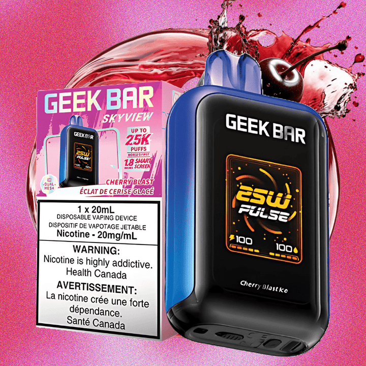 Geek Bar Skyview 25K Disposable Vape -Cherry Blast 25000 Puffs / 20mg Steinbach Vape SuperStore and Bong Shop Manitoba Canada