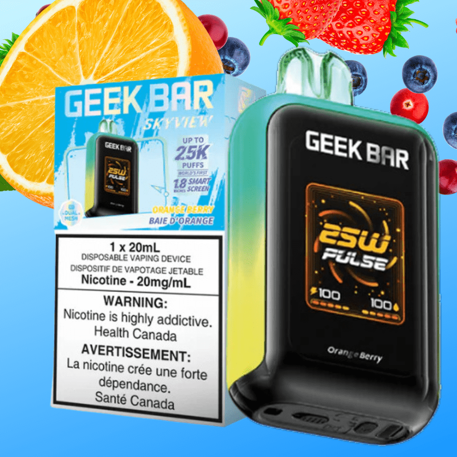 Geek Bar Skyview 25K Disposable Vape - Orange Berry 25000 Puffs / 20mg Steinbach Vape SuperStore and Bong Shop Manitoba Canada