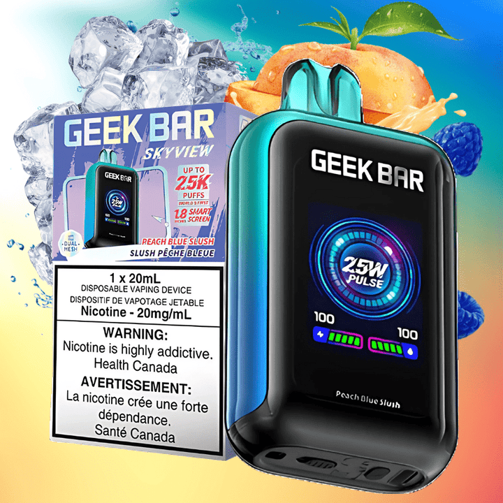 Geek Bar Skyview 25K Disposable Vape - Peach Blue Raspberry Slush 25000 Puffs / 20mg Steinbach Vape SuperStore and Bong Shop Manitoba Canada