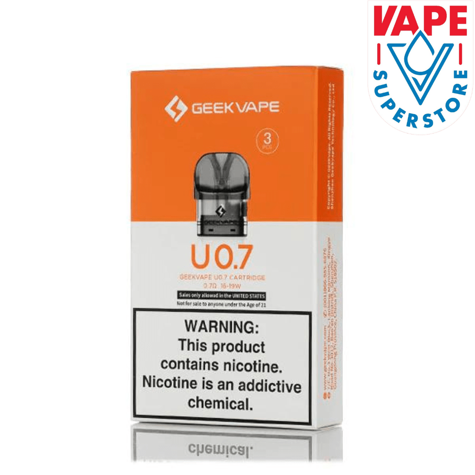 Geekvape U Series Replacement Pods (3/pkg) 0.7ohm Steinbach Vape SuperStore and Bong Shop Manitoba Canada