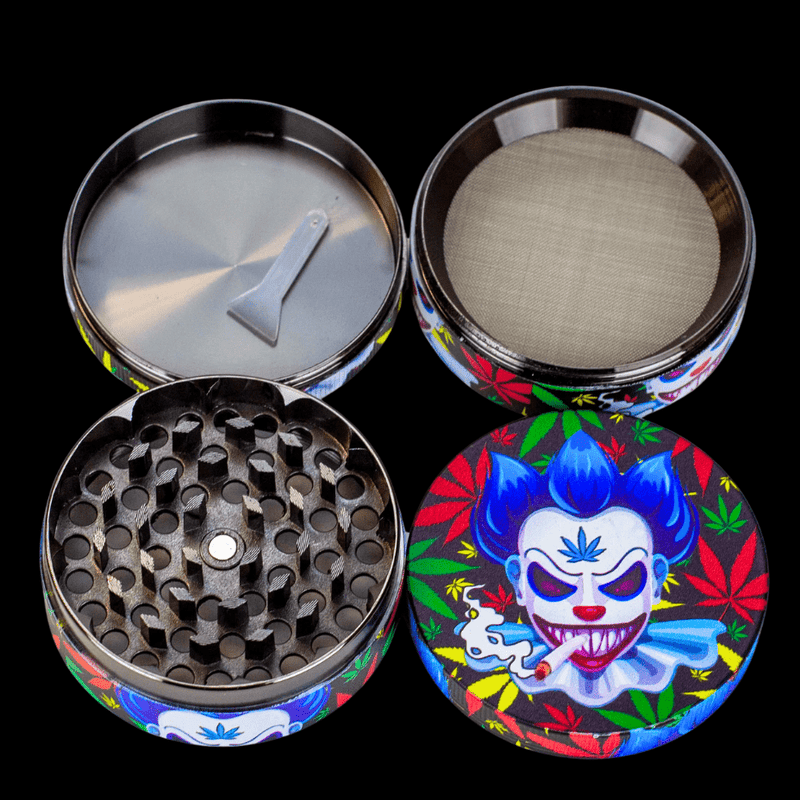 Genie Metal Grinder-63mm 4-Piece Clown Design Steinbach Vape SuperStore and Bong Shop Manitoba Canada