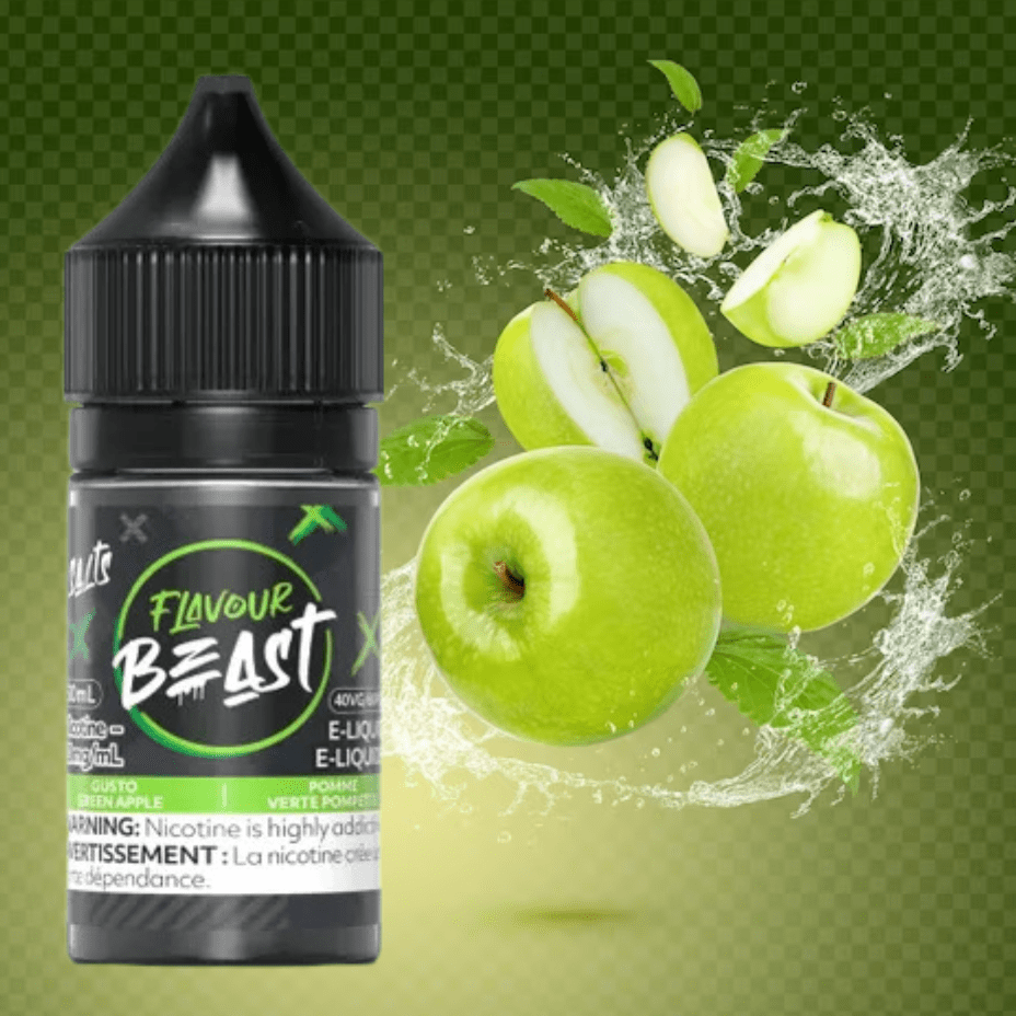 Gusto Green Apple by Flavour Beast Salts 30ml / 20mg Steinbach Vape SuperStore and Bong Shop Manitoba Canada