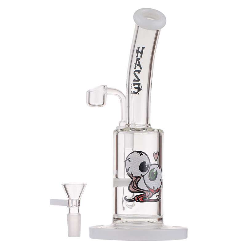Haze Glass Eyes Rig W/Honeycomb Percolator-8" Steinbach Vape SuperStore and Bong Shop Manitoba Canada