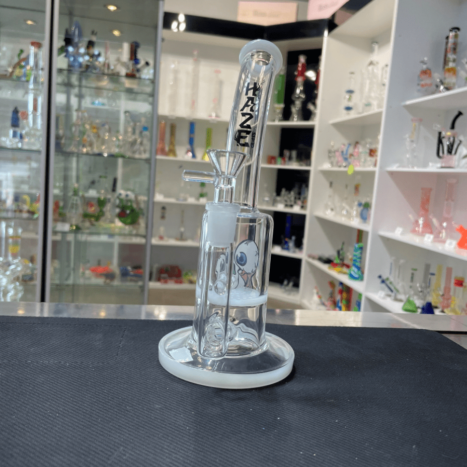 Haze Glass Eyes Rig W/Honeycomb Percolator-8" Steinbach Vape SuperStore and Bong Shop Manitoba Canada