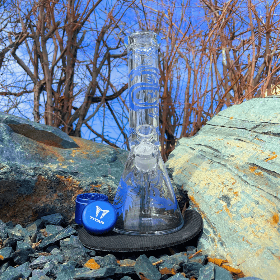 Heady Dragon 9mm Beaker Bong-12" 9mm / Blue Steinbach Vape SuperStore and Bong Shop Manitoba Canada