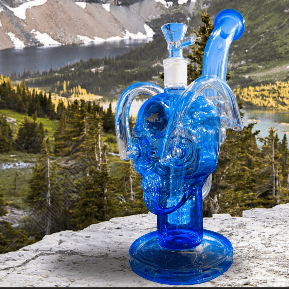 High Class Glass 7mm Amber Skull Bong Steinbach Vape SuperStore and Bong Shop Manitoba Canada