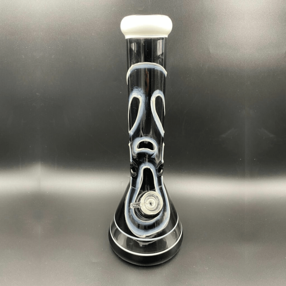 High Class Glass 7mm Glow-in-the-Dark Scream Beaker 14" Steinbach Vape SuperStore and Bong Shop Manitoba Canada