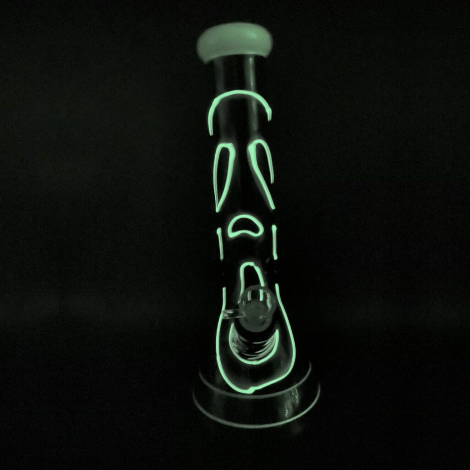 High Class Glass 7mm Glow-in-the-Dark Scream Beaker 14" Steinbach Vape SuperStore and Bong Shop Manitoba Canada