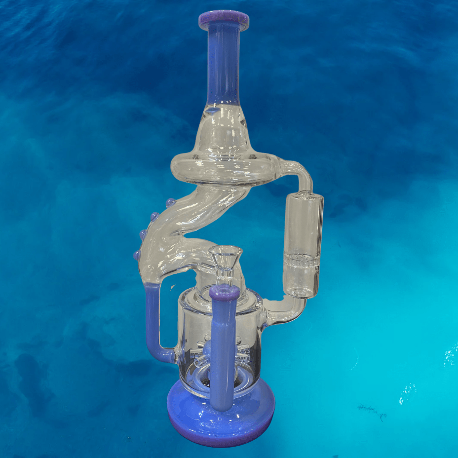High Class Glass 7mm Maze Recycler Purple Accents Steinbach Vape SuperStore and Bong Shop Manitoba Canada