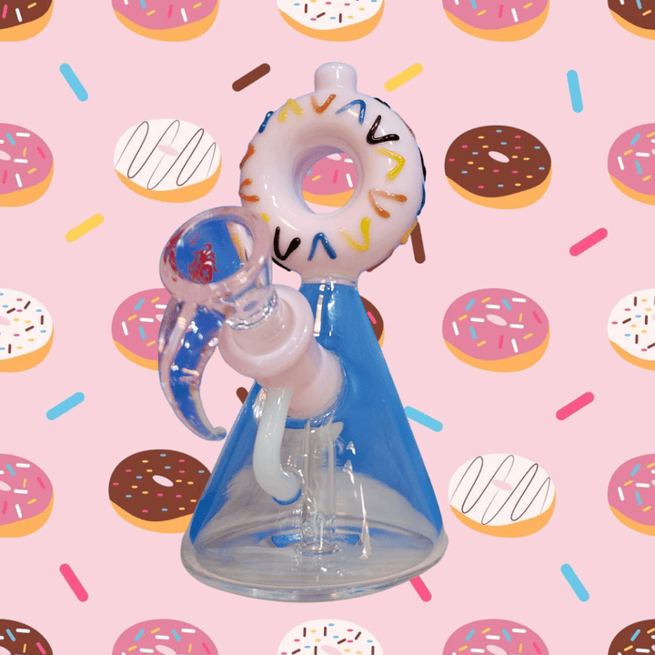 High Class Glass Doughnut Rig Pink Steinbach Vape SuperStore and Bong Shop Manitoba Canada