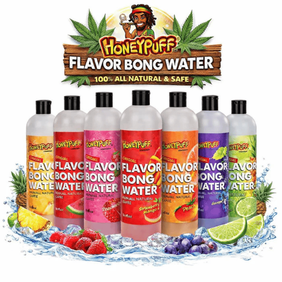 Honeypuff Flavoured Bong Water 10oz Raspberry Steinbach Vape SuperStore and Bong Shop Manitoba Canada