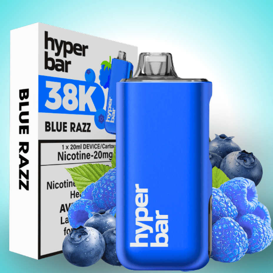 Hyper Bar BE38000 Disposable Vape-Blue Razz Steinbach Vape SuperStore and Bong Shop Manitoba Canada