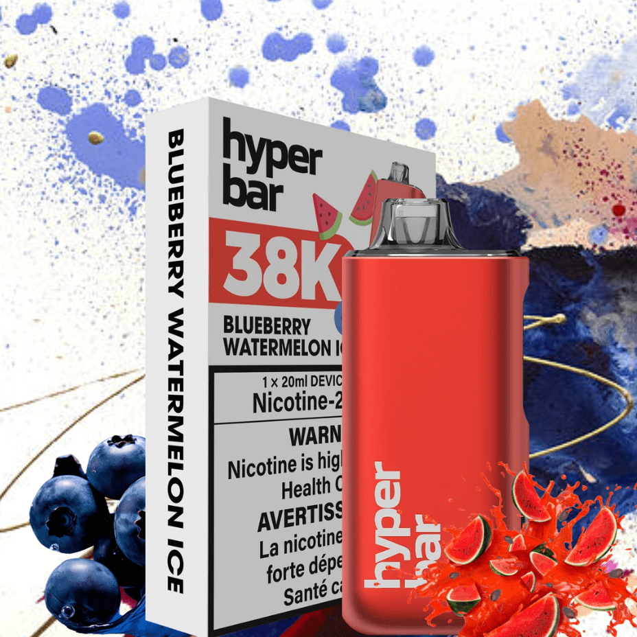 Hyper Bar BE38000 Disposable Vape-Blueberry Watermelon Ice 38000 Puffs / 20mg Steinbach Vape SuperStore and Bong Shop Manitoba Canada