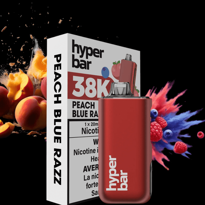 Hyper Bar BE38000 Disposable Vape-Peach Blue Razz 38000 Puffs / 20mg Steinbach Vape SuperStore and Bong Shop Manitoba Canada