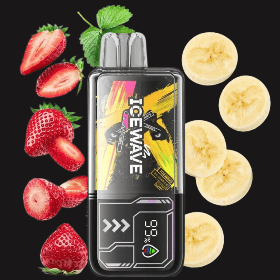Icewave X8500 Disposable Vape-Strawberry Banana 20mg Steinbach Vape SuperStore and Bong Shop Manitoba Canada