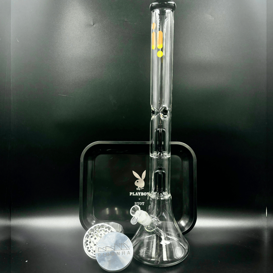 Infyniti 7mm Dual Tree Perc Beaker 23" Black Steinbach Vape SuperStore and Bong Shop Manitoba Canada