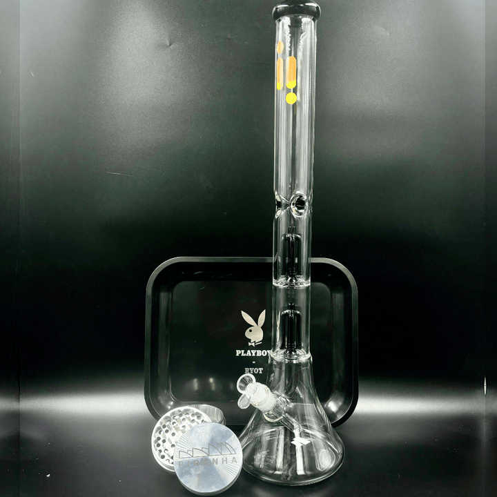 Infyniti 7mm Dual Tree Perc Beaker 23" Black Steinbach Vape SuperStore and Bong Shop Manitoba Canada