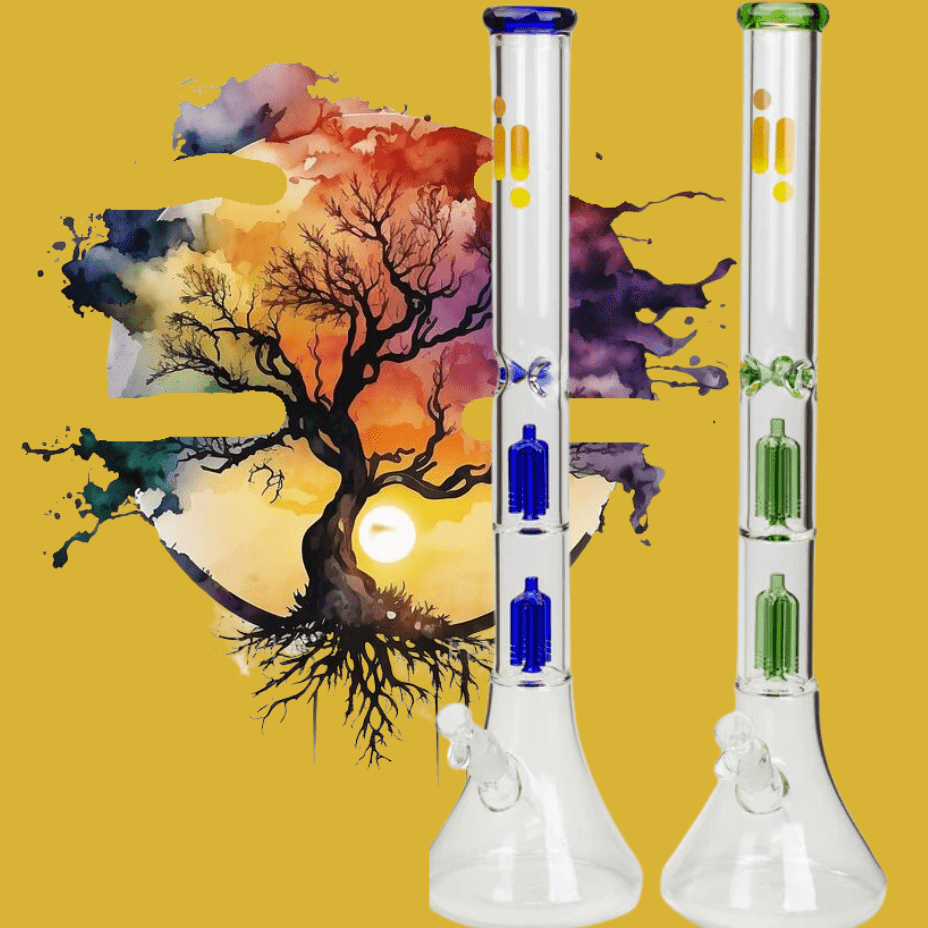 Infyniti 7mm Dual Tree Perc Beaker 23" Black Steinbach Vape SuperStore and Bong Shop Manitoba Canada