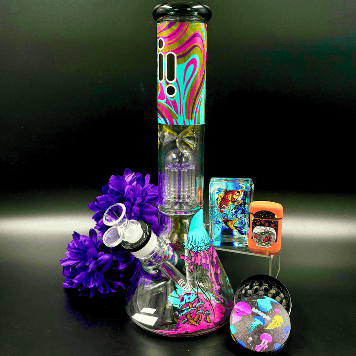 Infyniti Untamed 7mm Jellyfish Beaker w/ Tree Perc 14" Steinbach Vape SuperStore and Bong Shop Manitoba Canada