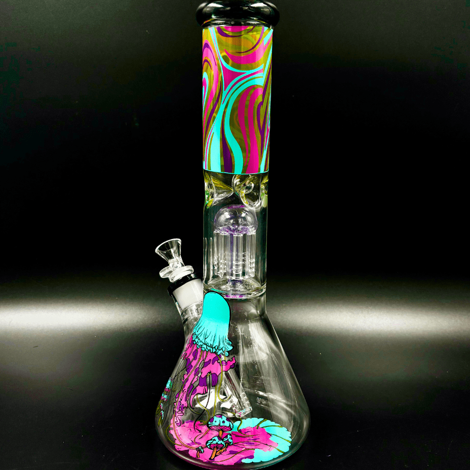 Infyniti Untamed 7mm Jellyfish Beaker w/ Tree Perc 14" Steinbach Vape SuperStore and Bong Shop Manitoba Canada