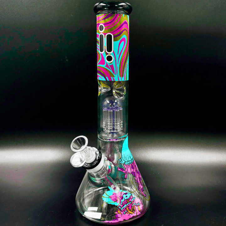 Infyniti Untamed 7mm Jellyfish Beaker w/ Tree Perc 14" Steinbach Vape SuperStore and Bong Shop Manitoba Canada