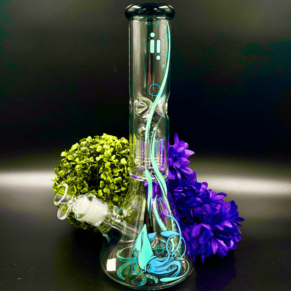 Infyniti Untamed 7mm Squid Beaker w/ Tree Perc  14" Blue Steinbach Vape SuperStore and Bong Shop Manitoba Canada