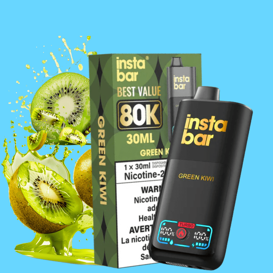 Insta Bar 80K Disposable Vape-Green Kiwi Steinbach Vape SuperStore and Bong Shop Manitoba Canada