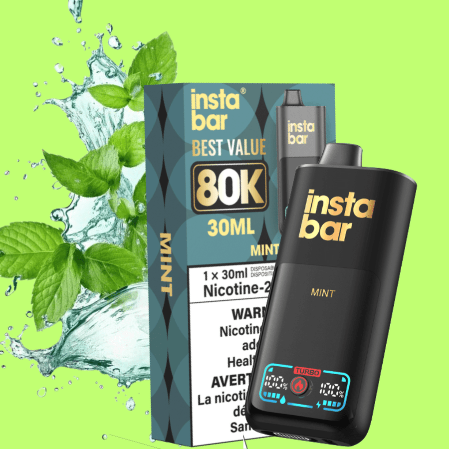 Insta Bar 80K Disposable Vape-Mint Steinbach Vape SuperStore and Bong Shop Manitoba Canada