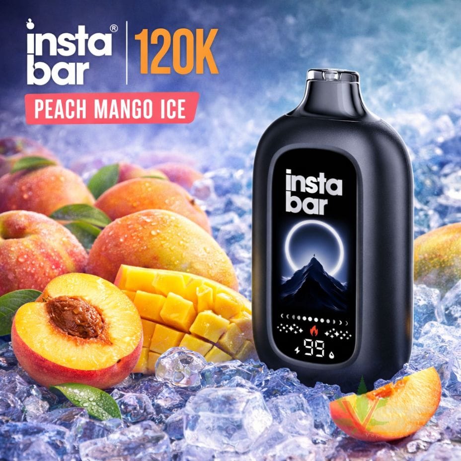 Insta Bar 80K Disposable Vape - Peach Mango Ice 120000 / 20mg Steinbach Vape SuperStore and Bong Shop Manitoba Canada