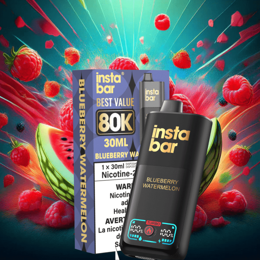 Insta Bar 80K Disposable Vape-Raspberry Watermelon Steinbach Vape SuperStore and Bong Shop Manitoba Canada