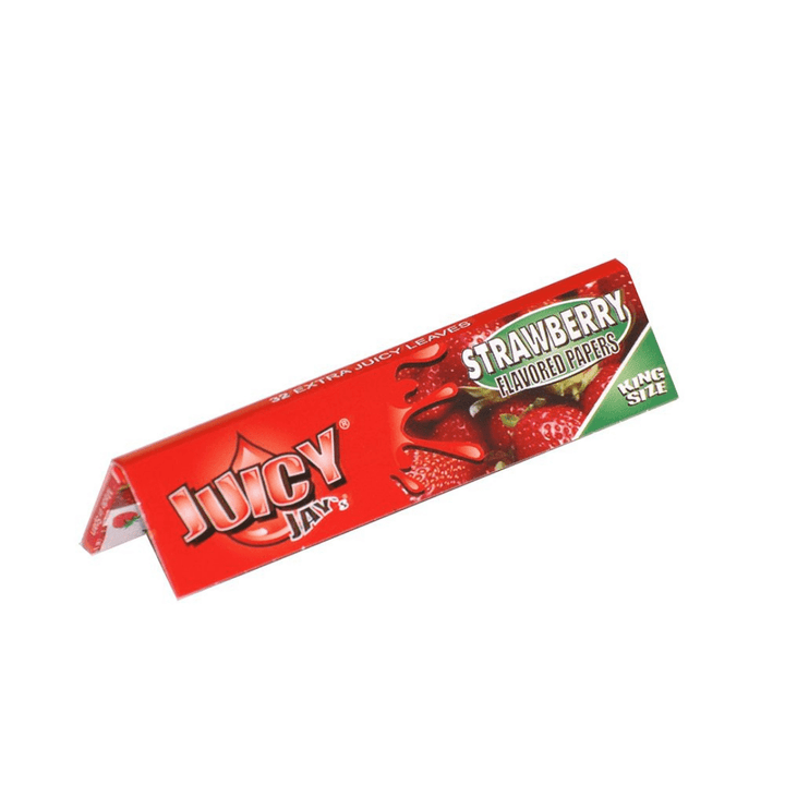 Juicy Jay's Juicy Jay's Strawberry Flavoured Rolling Papers 1 1/4 1¼ / Strawberry Juicy Jay's Strawberry Rolling Papers-Steinbach Vape