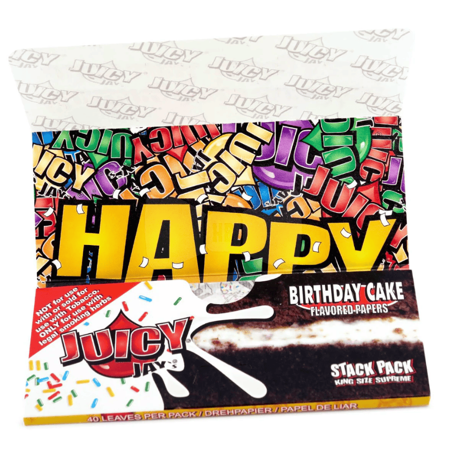 Juicy Jay's King Size Rolling Papers Birthday Cake Steinbach Vape SuperStore and Bong Shop Manitoba Canada