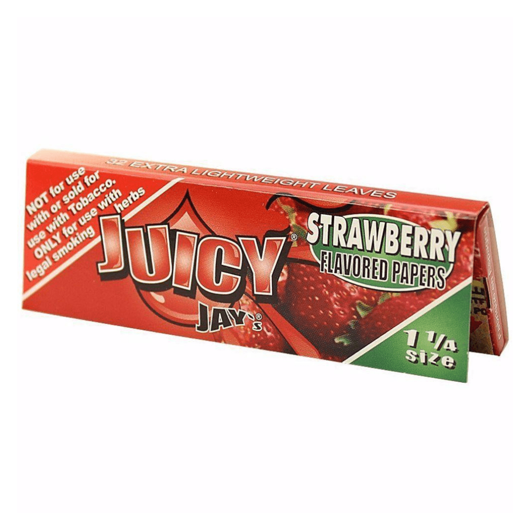Juicy Jay's Strawberry Flavoured Rolling Papers 1 1/4 1¼ / Strawberry Steinbach Vape SuperStore and Bong Shop Manitoba Canada