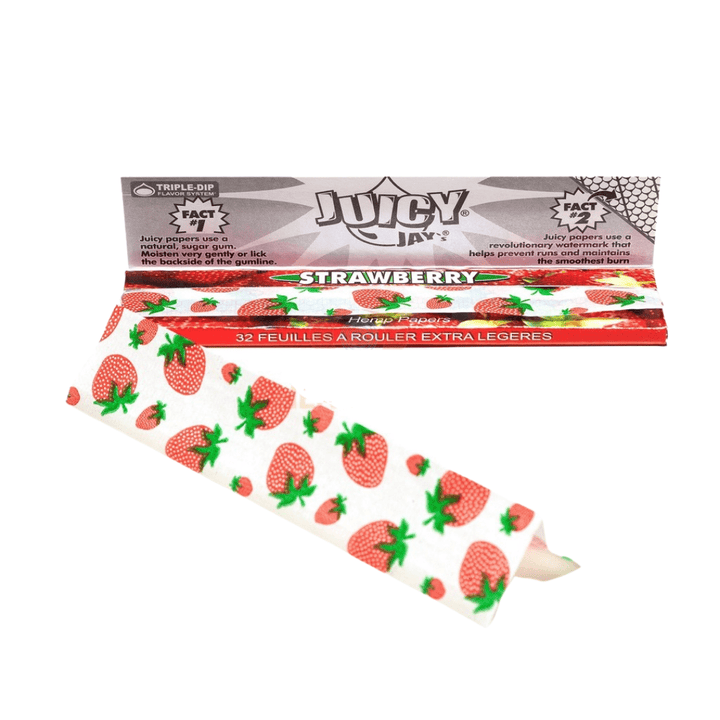 Juicy Jay's Strawberry Flavoured Rolling Papers 1 1/4 1¼ / Strawberry Steinbach Vape SuperStore and Bong Shop Manitoba Canada