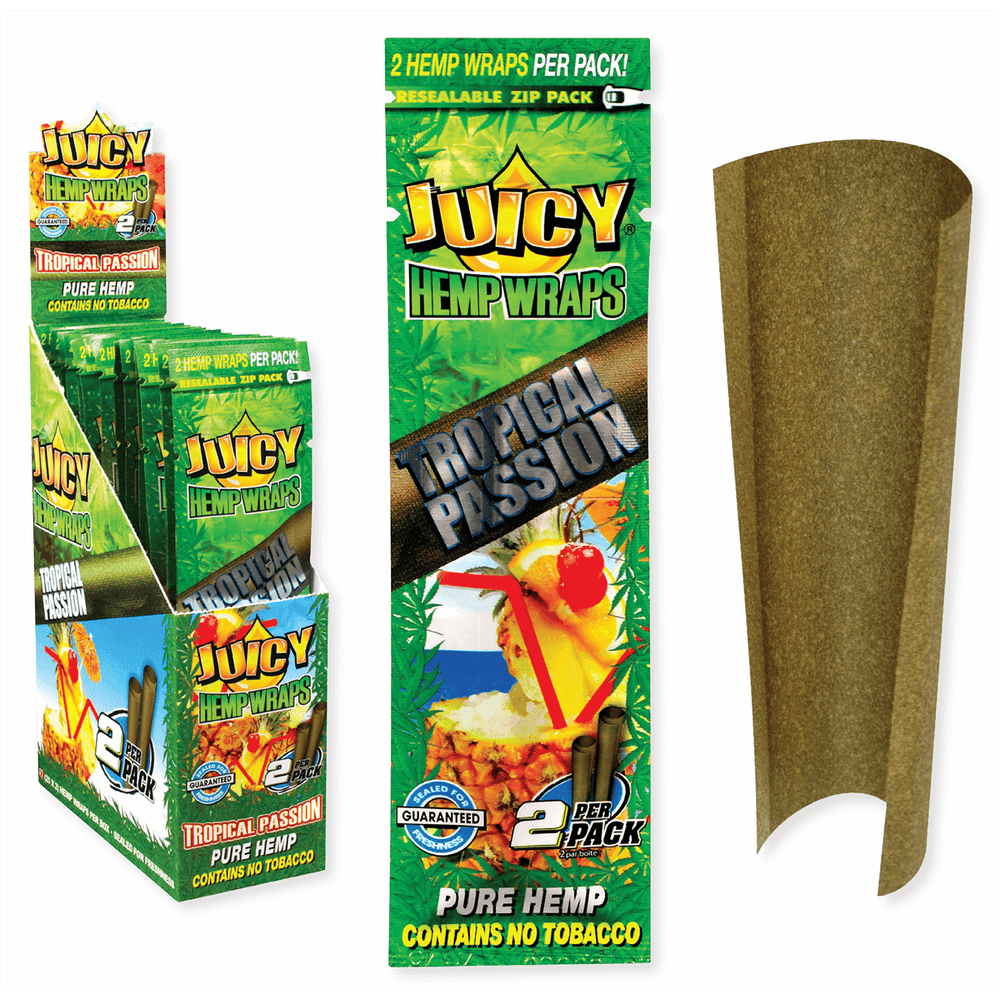 Juicy Jays Hemp Wraps Tropical Passion Steinbach Vape SuperStore and Bong Shop Manitoba Canada