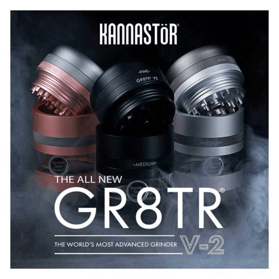 Kannastor GR8TR V2 Series 2.2" Grinder w/ Jar Steinbach Vape SuperStore and Bong Shop Manitoba Canada