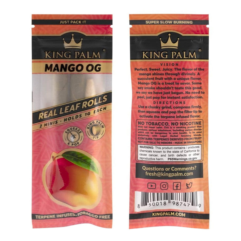 King Palm Mini Pre-Rolls-Mango OG 2/pkg / Mango OG Steinbach Vape SuperStore and Bong Shop Manitoba Canada