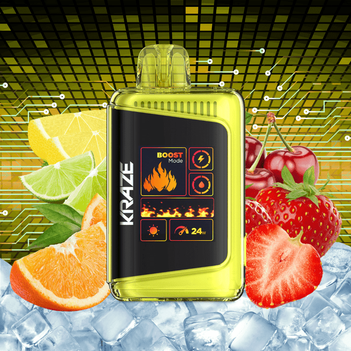 Kraze HD Mega 20k Disposable Vape - Fruit Flash Ice 20000 Puffs / 20mg Steinbach Vape SuperStore and Bong Shop Manitoba Canada