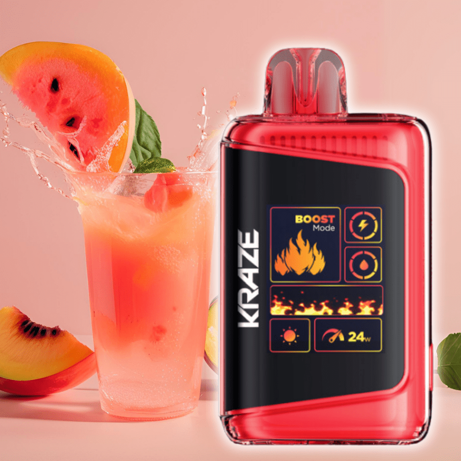 Kraze HD Mega 20k Disposable Vape - Sour Watermelon Peach 20000 Puffs / 20mg Steinbach Vape SuperStore and Bong Shop Manitoba Canada